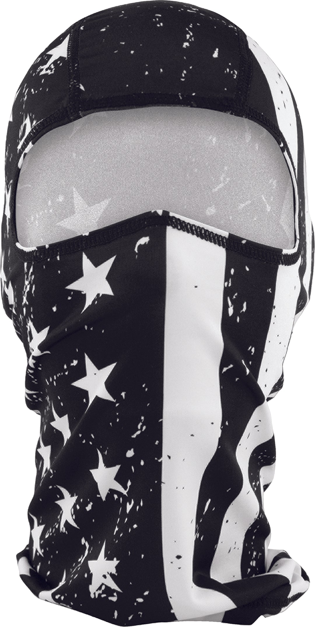 Balaclava Polyester Black White Flag