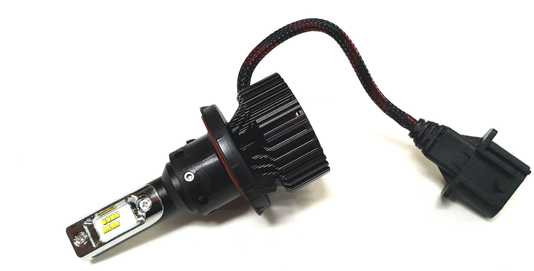 H13 Fan Heatsink Headlight High Performance Tri-led Bulb