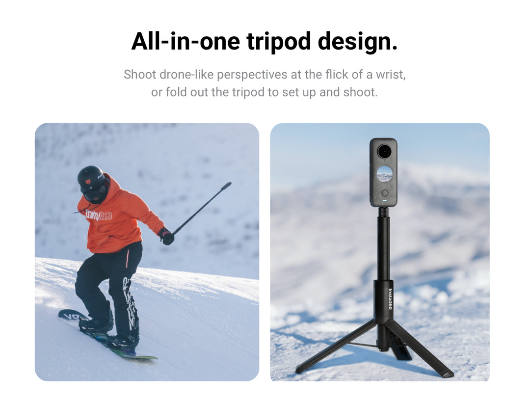 Insta360 2-in-1 Invisible Selfie Stick + Tripod (CINX2CB/G)