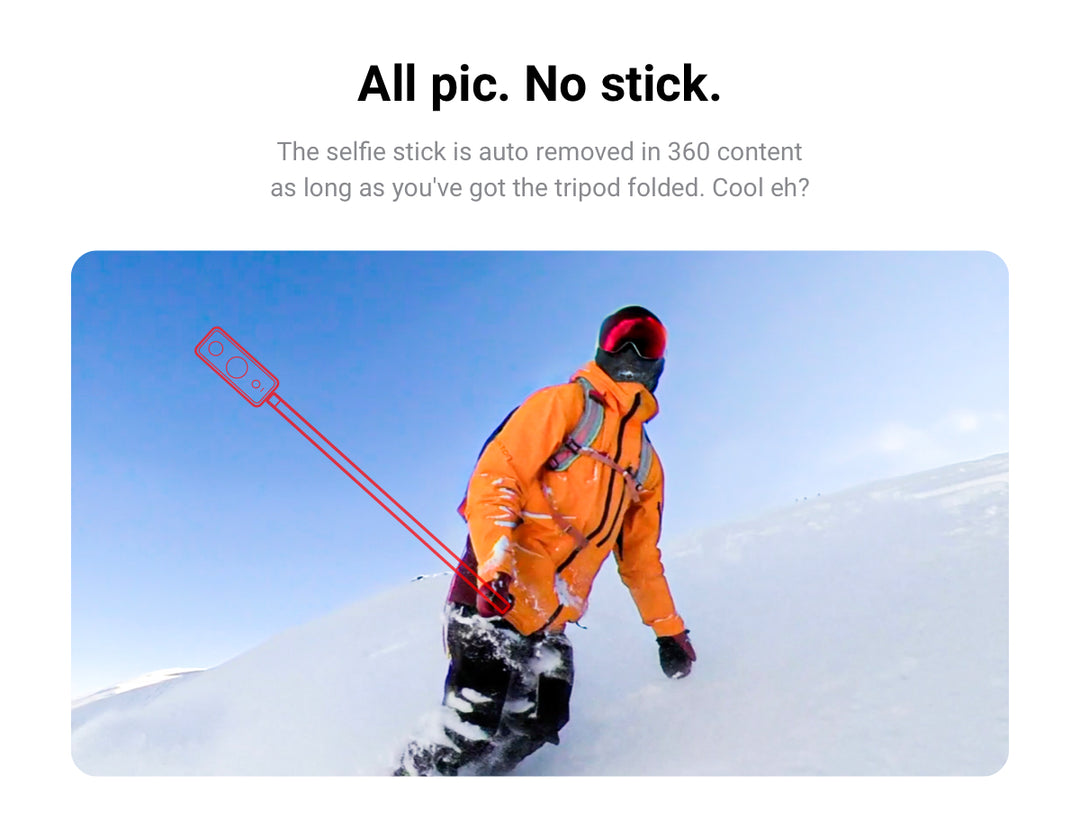 Insta360 2-in-1 Invisible Selfie Stick + Tripod (CINX2CB/G)