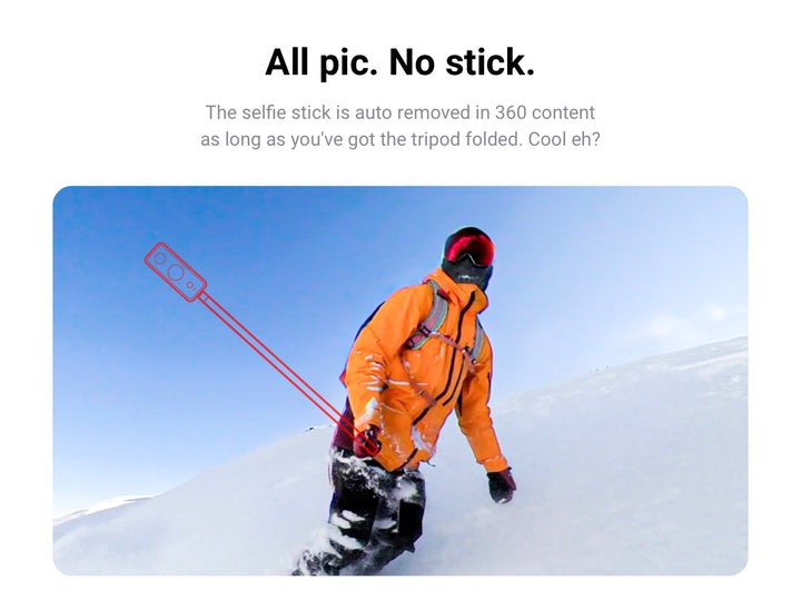 Insta360 2-in-1 Invisible Selfie Stick + Tripod (CINX2CB/G)