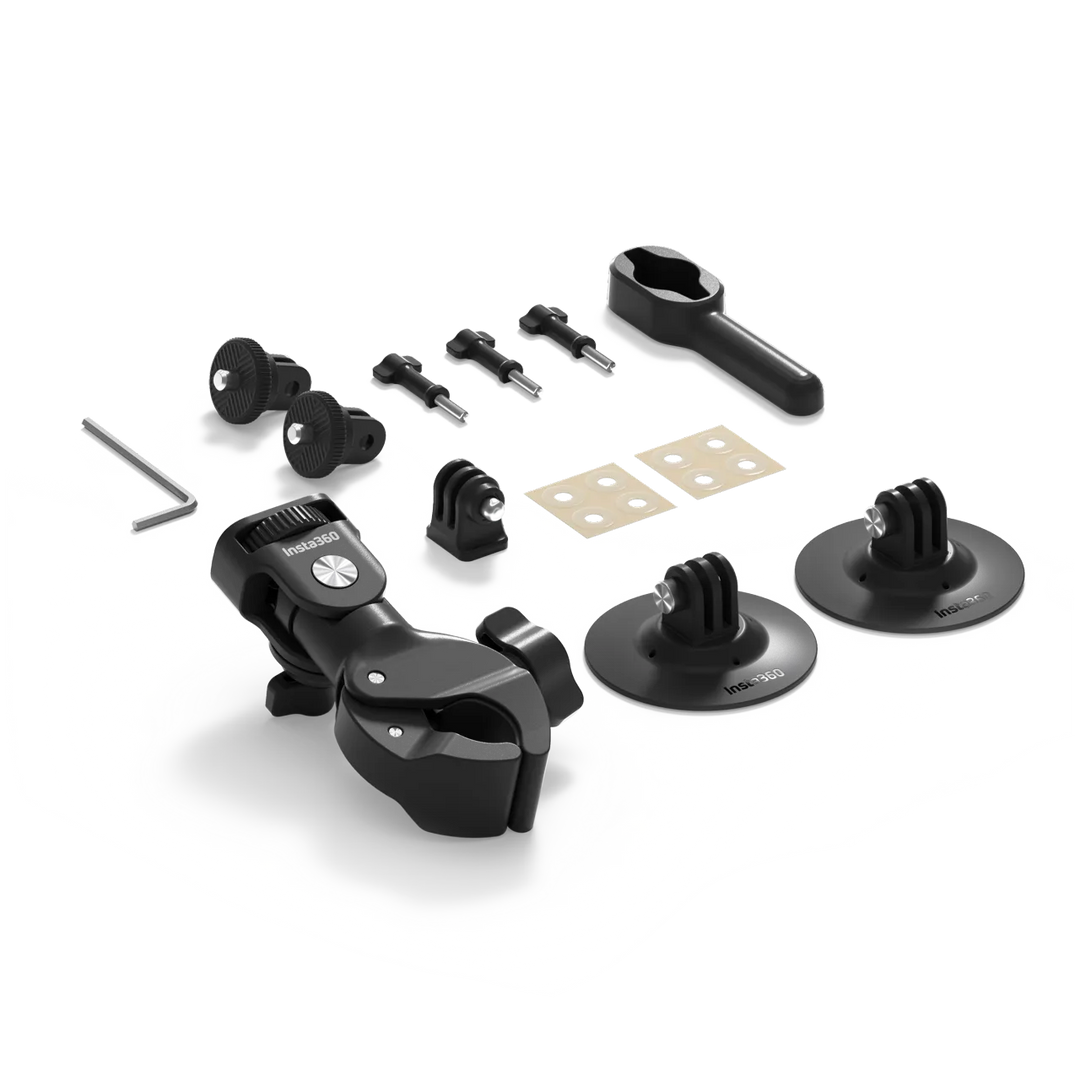 Insta360 Motorcycle Kit Bundle — Heavy Duty Clamp + Accessories