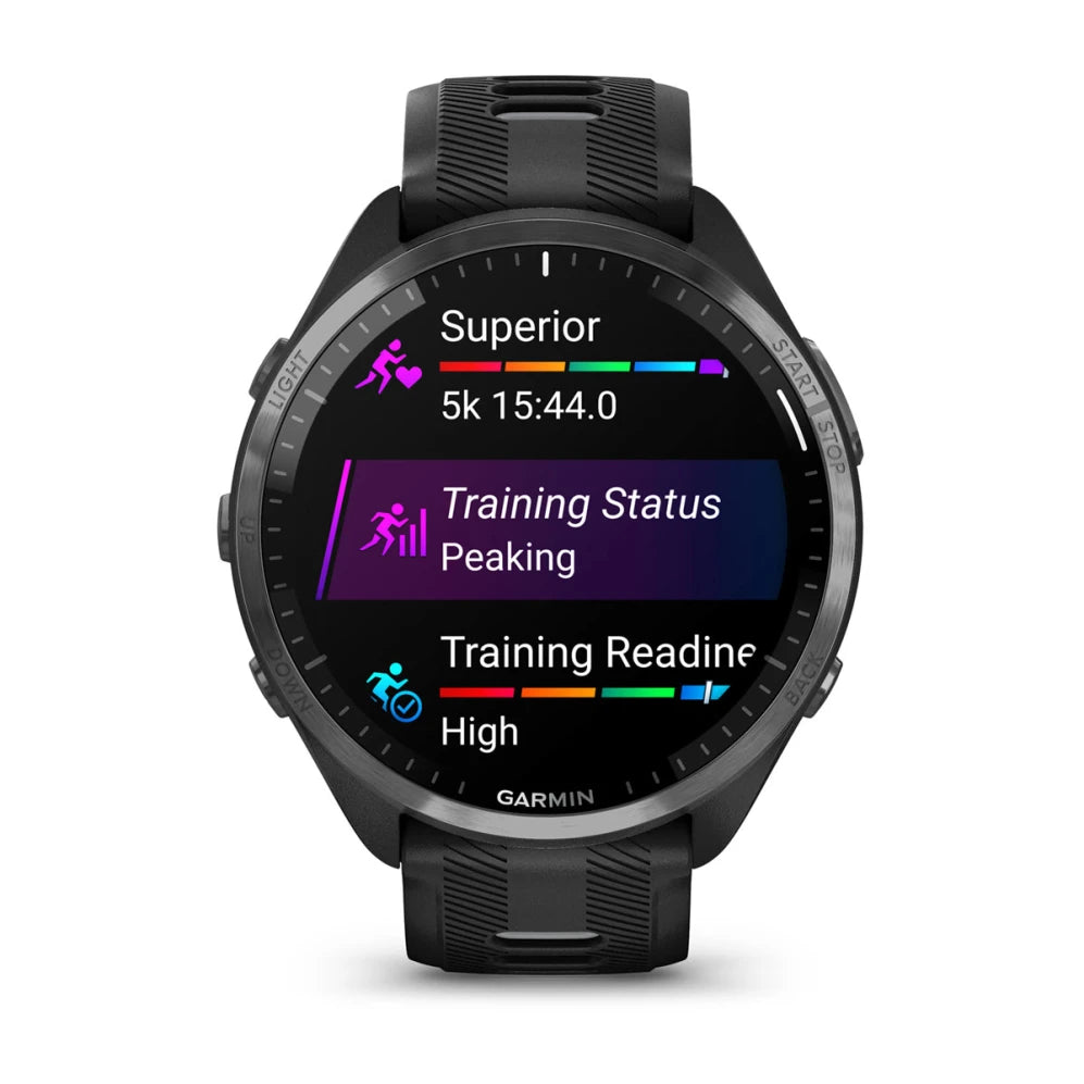 WATCH | Forerunner® 965 | Carbon Gray DLC Titanium Bezel with Black