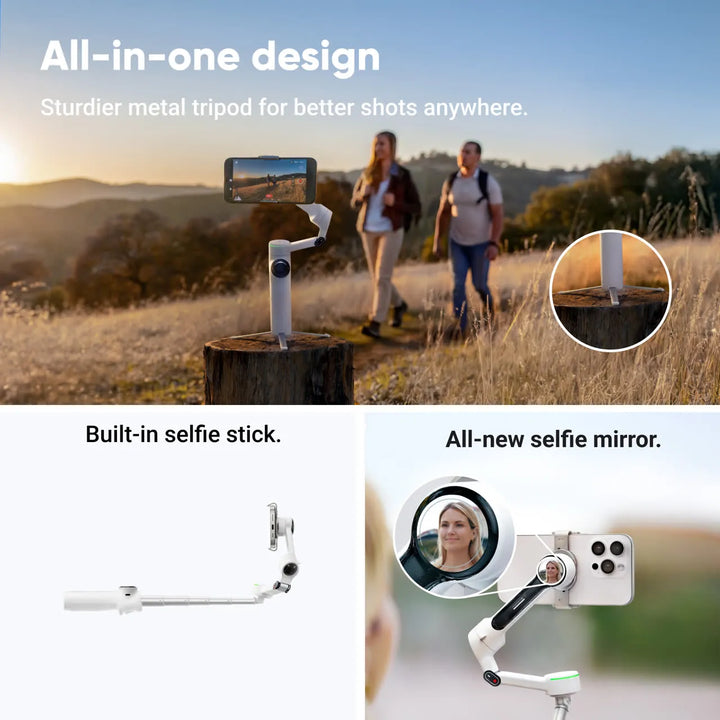 Insta360 Flow 2 Pro — AI Smartphone Gimbal with Deep Track 4.0 (CINSABQB)