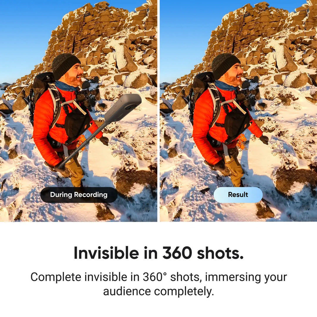 Insta360 Action Invisible Selfie Stick (CINSAAVF) — Auto-Stitch Disappearing Pole