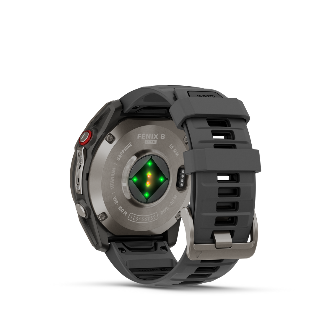 Garmin Fēnix 8 Pro 51 mm Titanium — Graphite/Black + Silicone Band (010-03199-10)