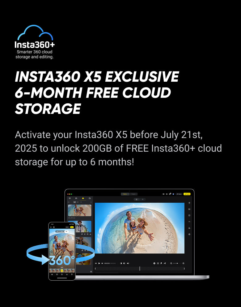 Insta360 X5 – 8K 360° Action Camera with Replaceable Lenses & PureVideo