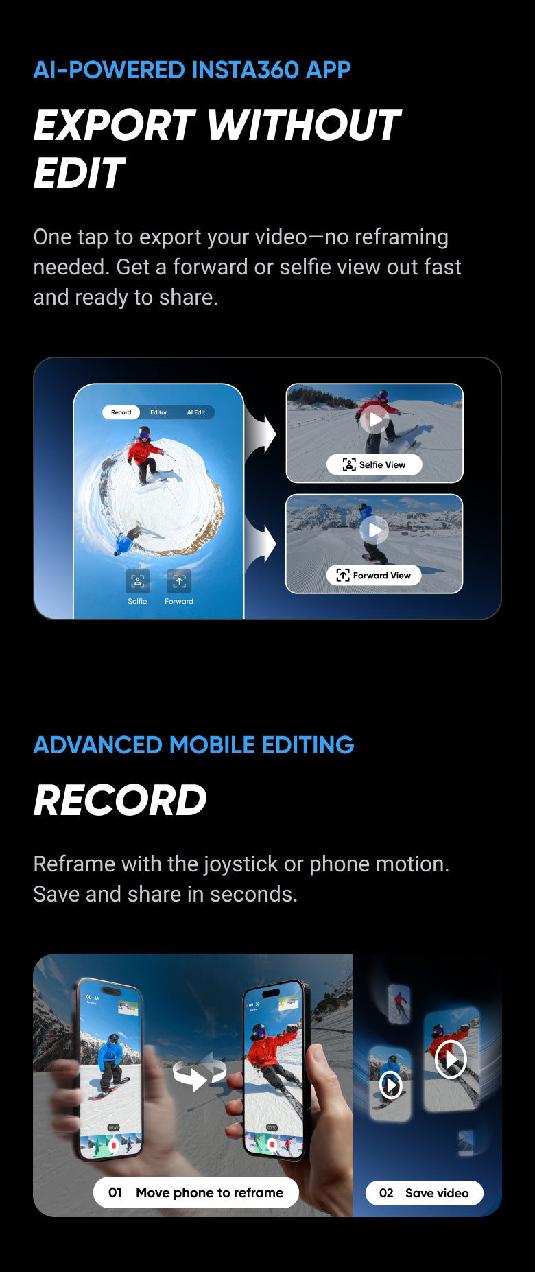 Insta360 X5 – 8K 360° Action Camera with Replaceable Lenses & PureVideo