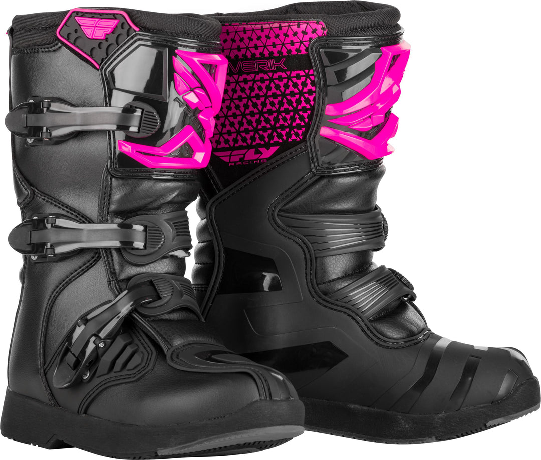Youth Maverik Boots Pink/black Sz 06