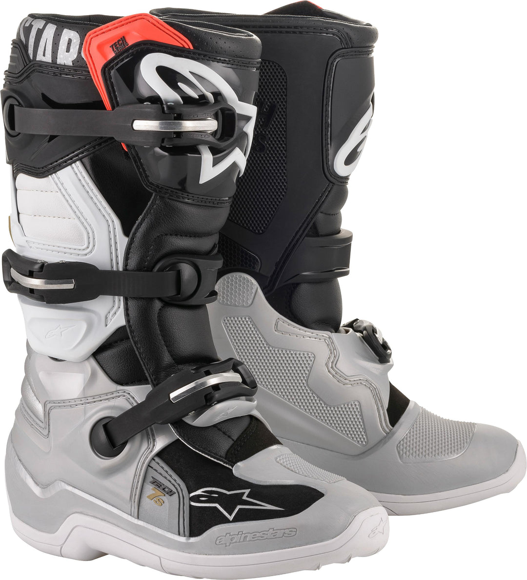 Tech 7s Boots Dark Grey/ Red Fluo/yellow Fluo Sz 08