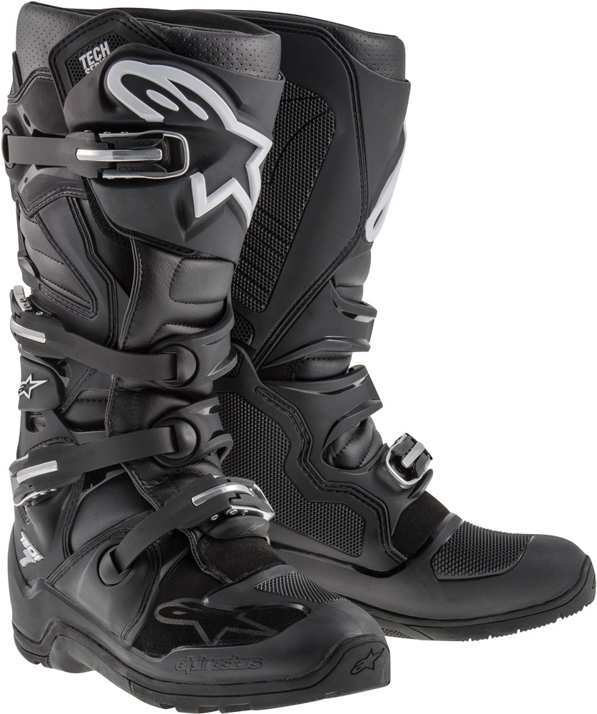 Tech 7 Enduro Boots Blk/slvr/mltry Grn Sz 14