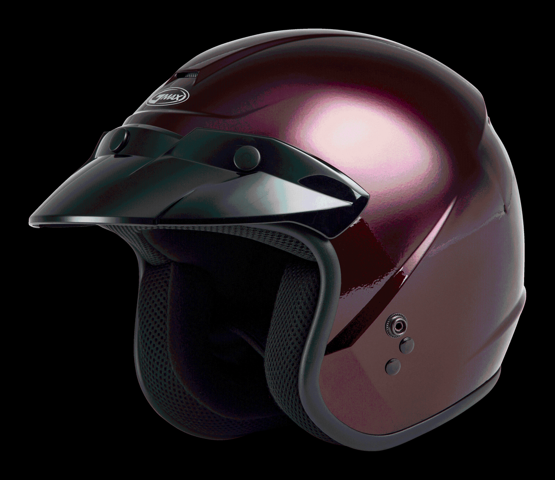 Of-2 Open-face Helmet Wine Red Xs