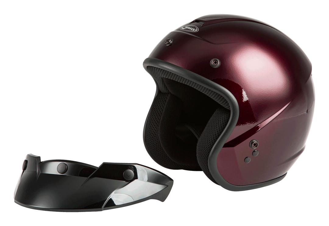 Of-2 Open-face Helmet Wine Red Xs
