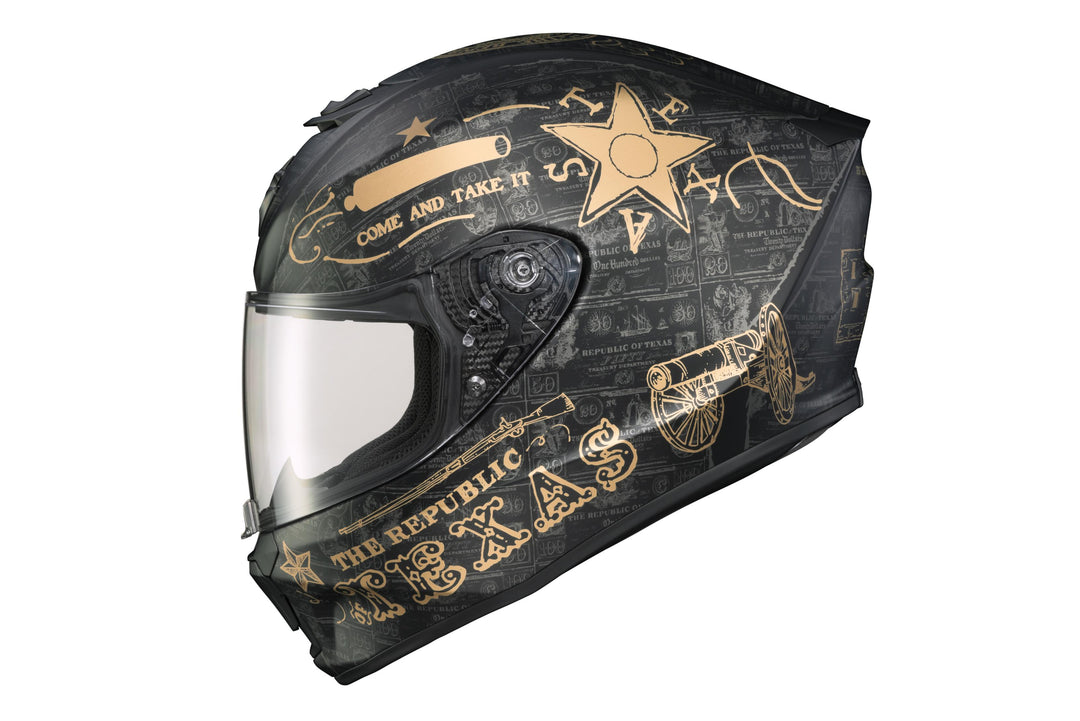 Exo-r420 Full Face Helmet Lone Star Black/gold Xl