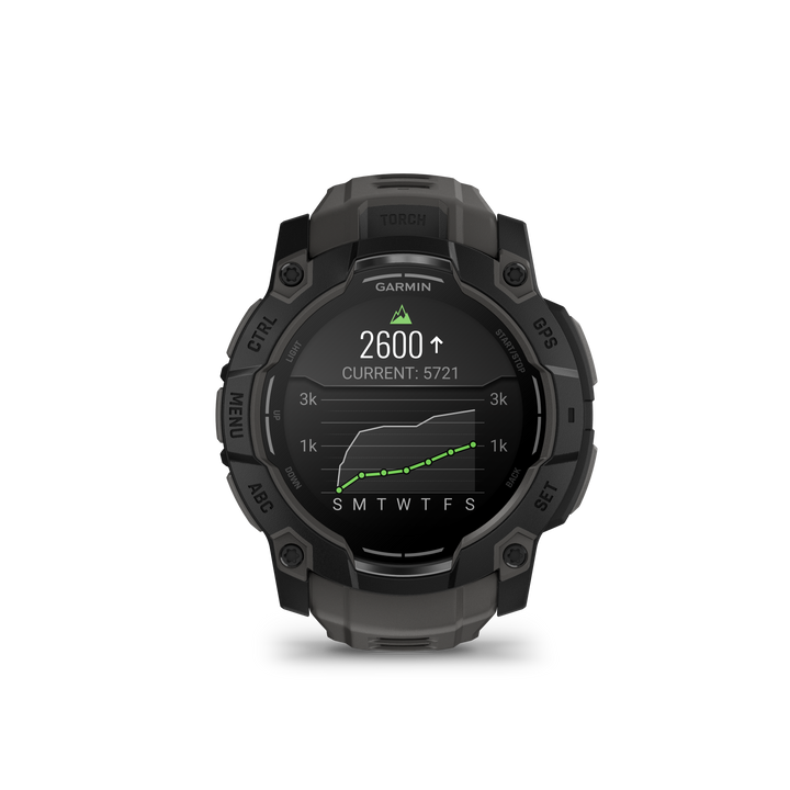 Garmin Instinct® 3 (50 mm) AMOLED – Rugged GPS Smartwatch, Black/Charcoal
