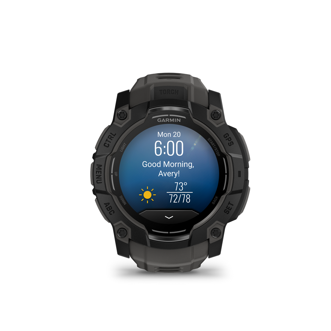 Garmin Instinct® 3 (50 mm) AMOLED – Rugged GPS Smartwatch, Black/Charcoal