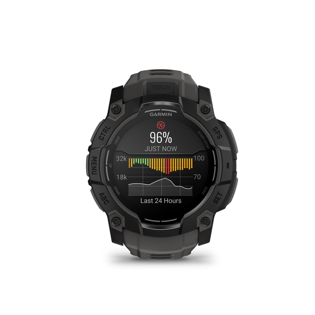 Garmin Instinct® 3 (50 mm) AMOLED – Rugged GPS Smartwatch, Black/Charcoal