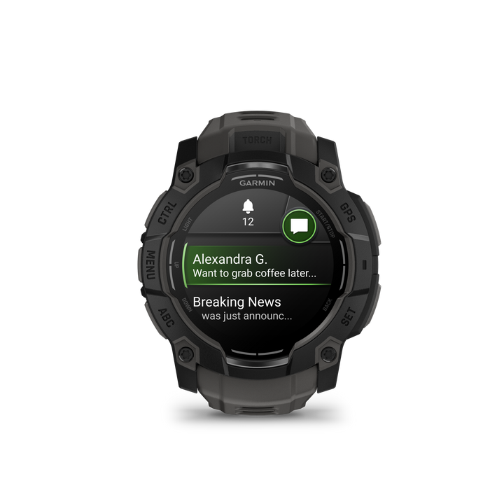 Garmin Instinct® 3 (50 mm) AMOLED – Rugged GPS Smartwatch, Black/Charcoal
