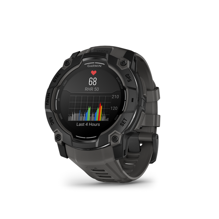 Garmin Instinct® 3 (50 mm) AMOLED – Rugged GPS Smartwatch, Black/Charcoal