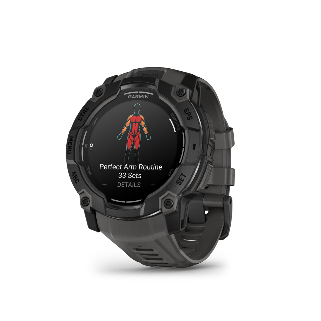 Garmin Instinct® 3 (50 mm) AMOLED – Rugged GPS Smartwatch, Black/Charcoal