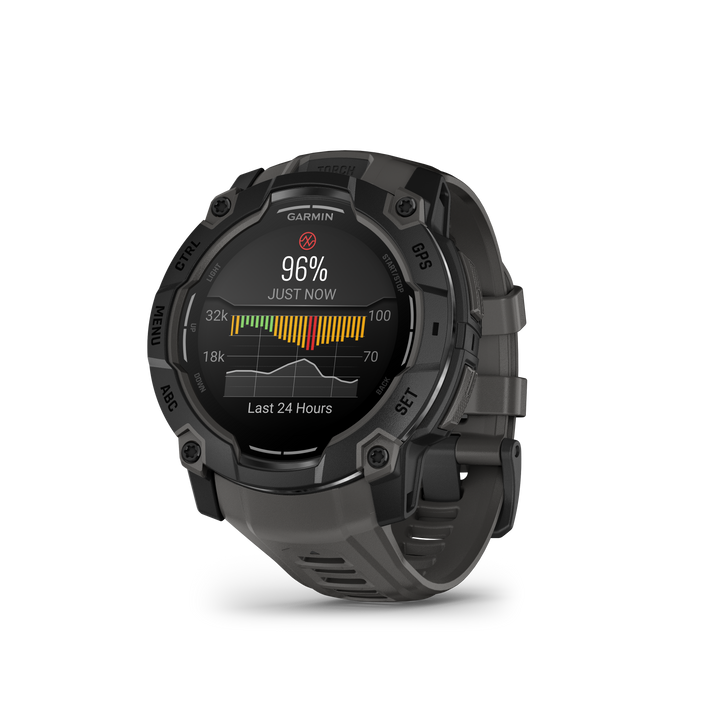 Garmin Instinct® 3 (50 mm) AMOLED – Rugged GPS Smartwatch, Black/Charcoal