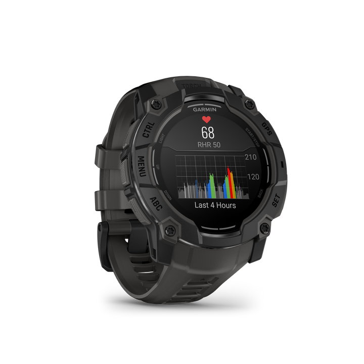 Garmin Instinct® 3 (50 mm) AMOLED – Rugged GPS Smartwatch, Black/Charcoal