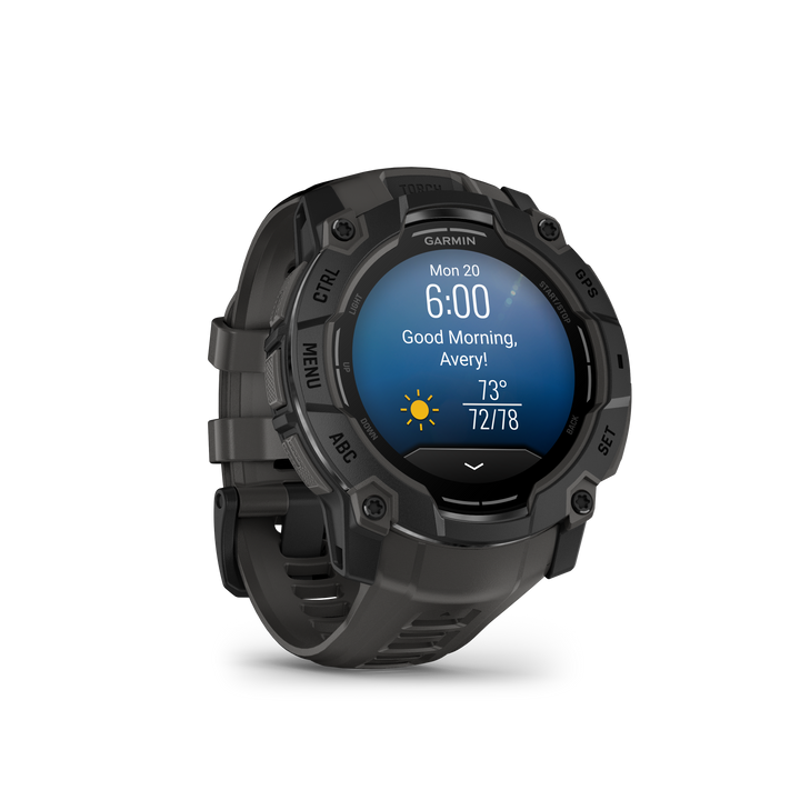 Garmin Instinct® 3 (50 mm) AMOLED – Rugged GPS Smartwatch, Black/Charcoal