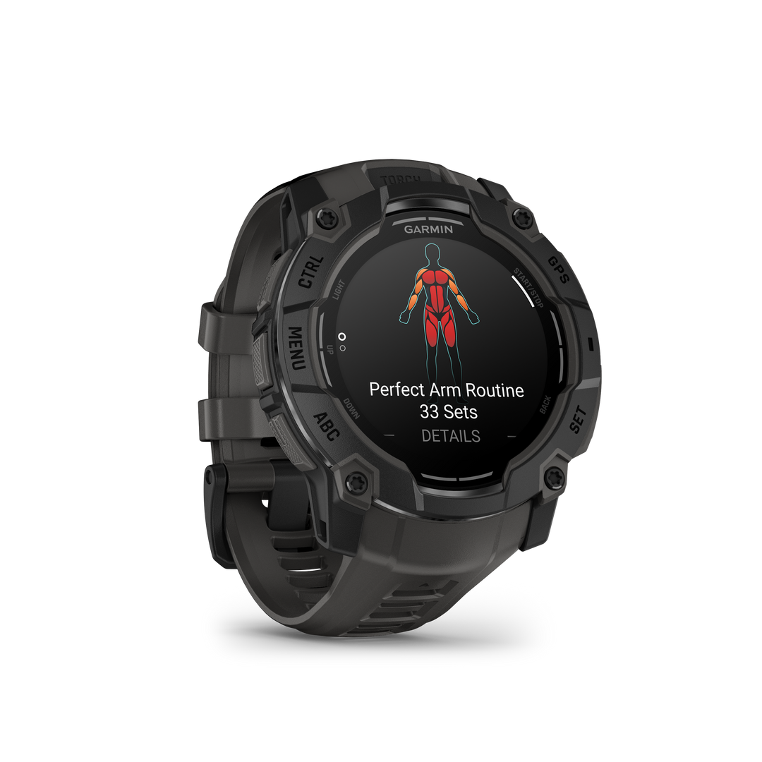 Garmin Instinct® 3 (50 mm) AMOLED – Rugged GPS Smartwatch, Black/Charcoal