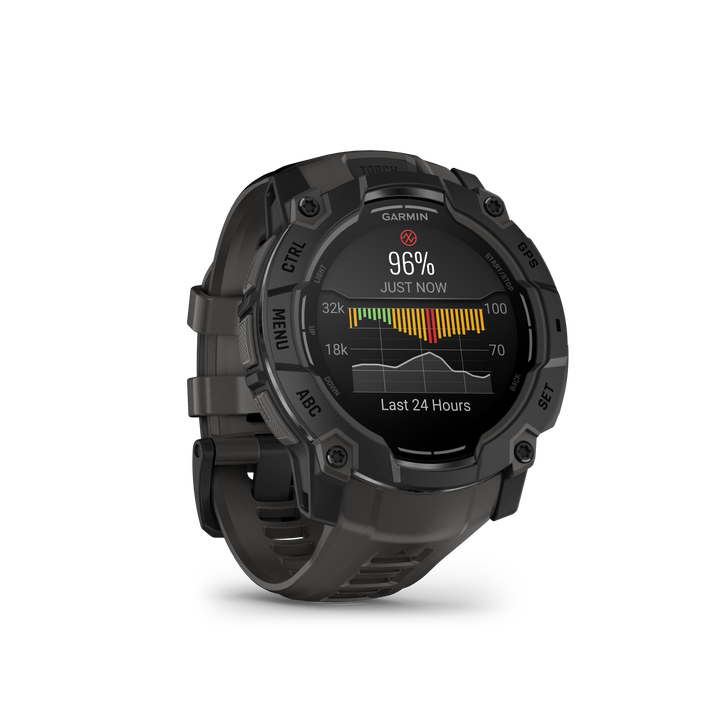 Garmin Instinct® 3 (50 mm) AMOLED – Rugged GPS Smartwatch, Black/Charcoal