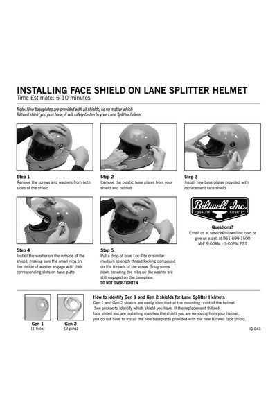 HELMET BILTWELL - Lane Splitter Helmet - Flat Black