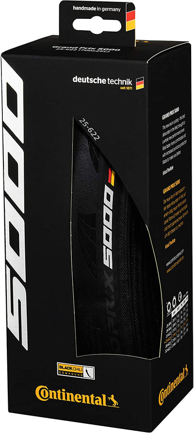 2X - Continental Grand Prix 5000 Black-BW+Black Chili 700X25