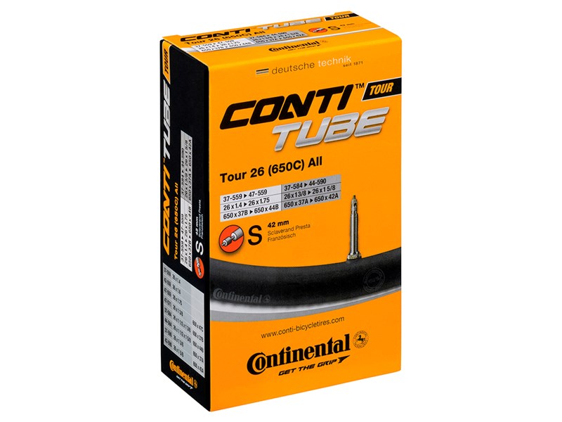 CONTINENTAL Tour Tube All 26 x 1,5 - 1,9 (37-47x559)/(44-590) Presta 42 mm