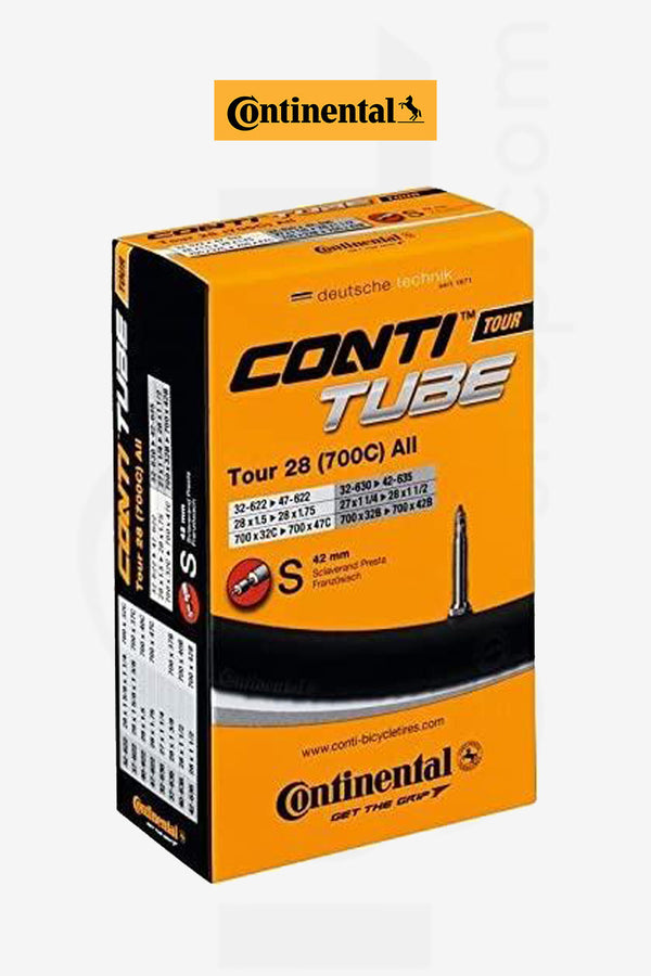 Continental Tour 700c Bicycle Tube, 28/47 42mm Presta Valve