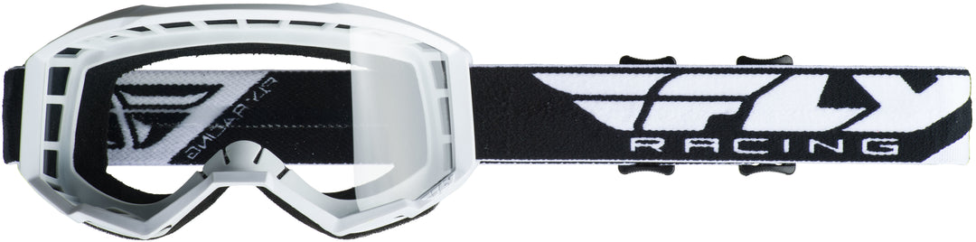 Youth Focus Goggle White/black Clear Lens