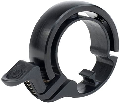Knog Oi Bike Bell - Original & Luxe Styles, Built in Cable-Clip, Adult/Youth Bicycle Bell (Black, Copper, Brass, Aluminum)