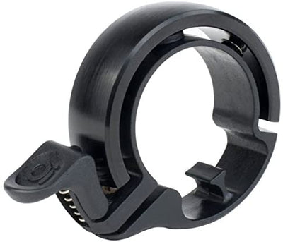 Knog Oi Bike Bell - Original & Luxe Styles, Built in Cable-Clip, Adult/Youth Bicycle Bell (Black, Copper, Brass, Aluminum)