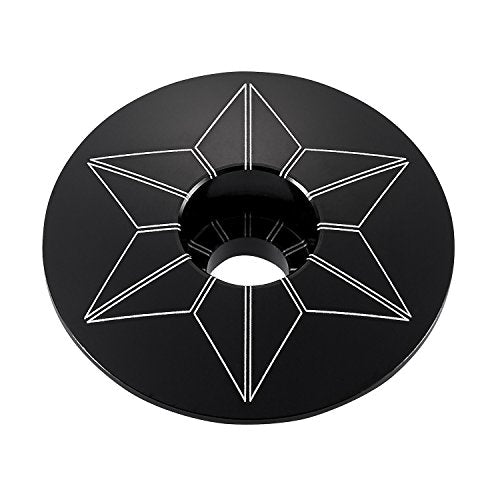 Supacaz Unisex's Star Capz Black (Anodized)