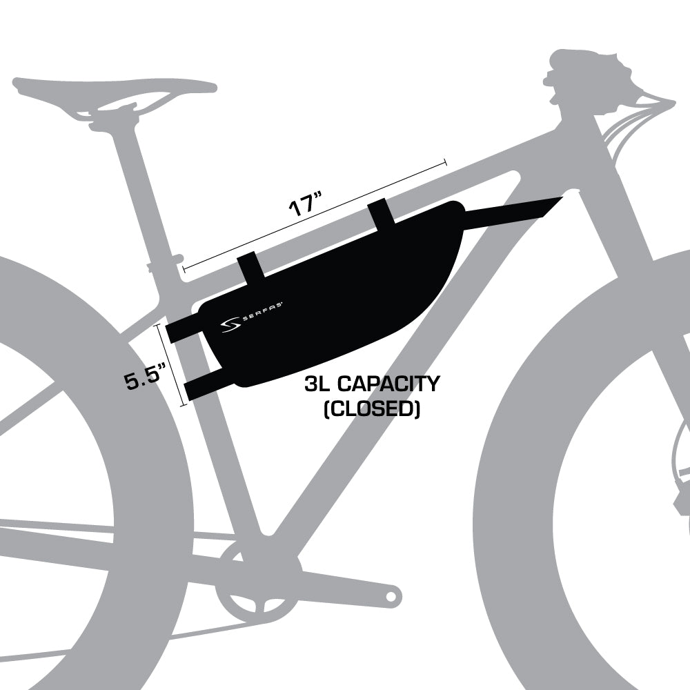 LT-FR1BK Ark Expandable Half-Frame Bag | Serfas Bicycle Bag