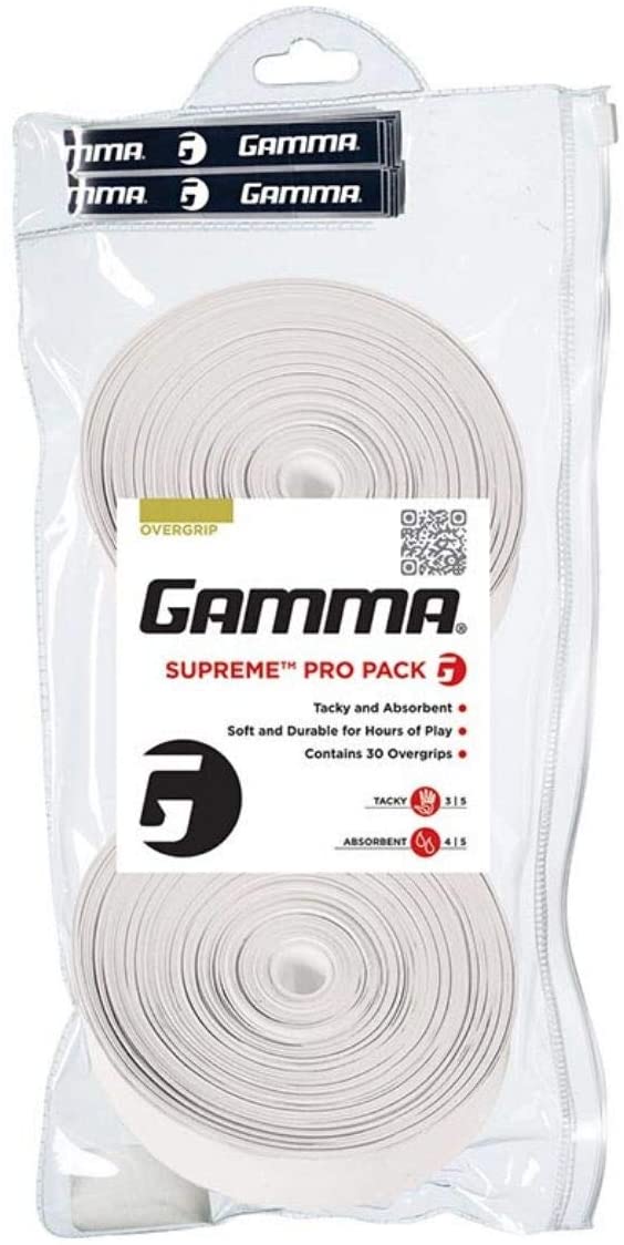 Gamma AGSO310 Supreme Overgrip 30/Pk White