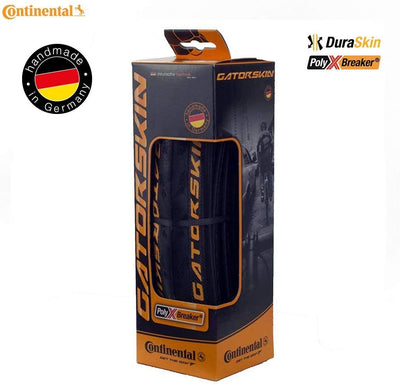 2X - Continental GATORSKIN Bicycle Tires 700x23c Black/Black Skin Foldable