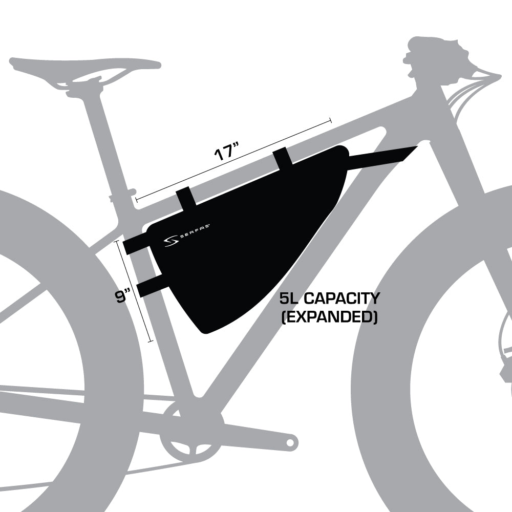 LT-FR1BK Ark Expandable Half-Frame Bag | Serfas Bicycle Bag
