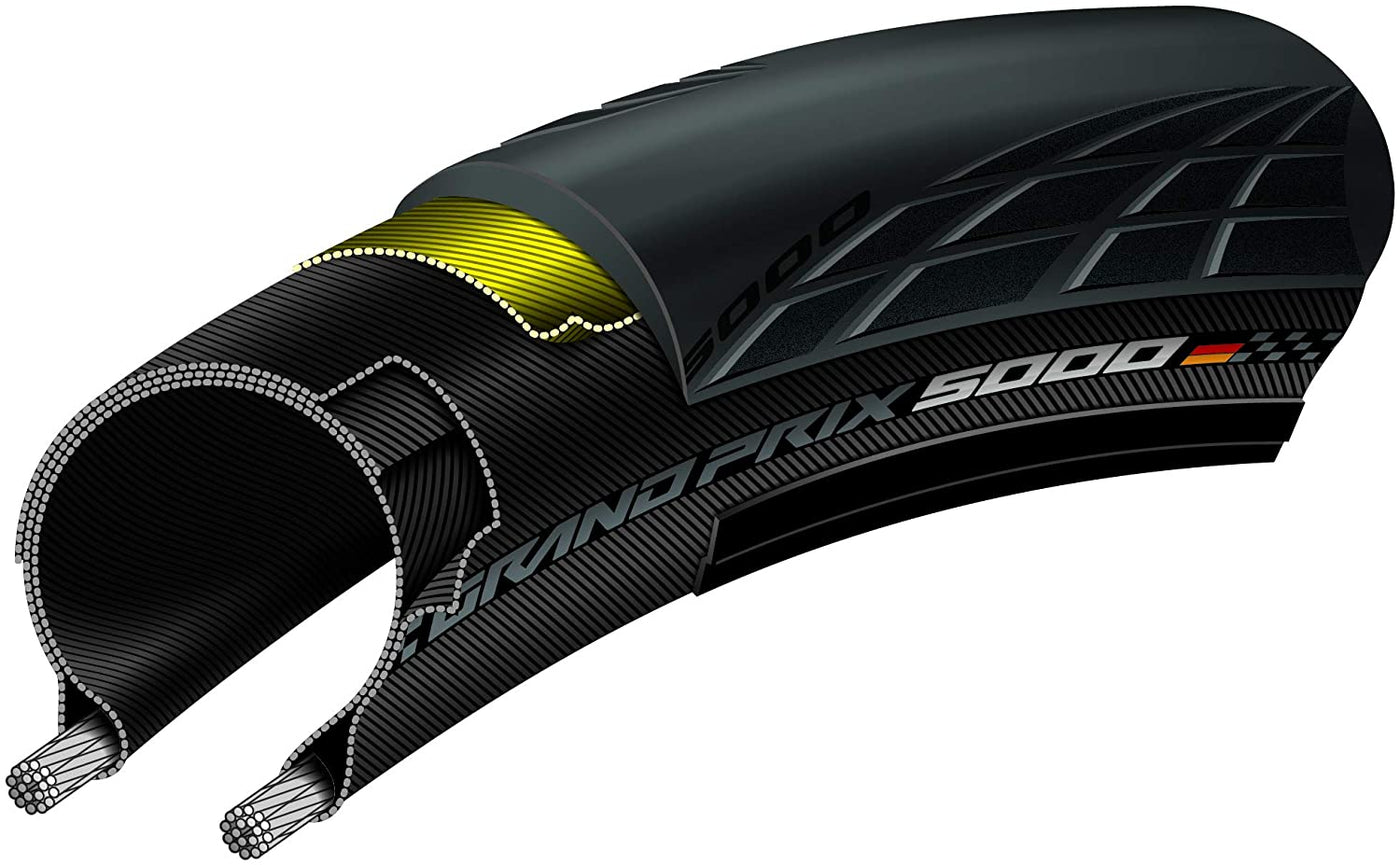 2X - Continental Grand Prix 5000 Black-BW+Black Chili 700X25