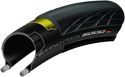 2X - Continental Grand Prix 5000 Black-BW+Black Chili 700X25