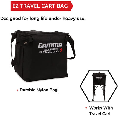 Gamma Sports EZ Travel Cart Pro, Portable Compact Design, Sturdy Lightweight Construction, 150 or 250 Capacity Available, Premium Carrying Case Included