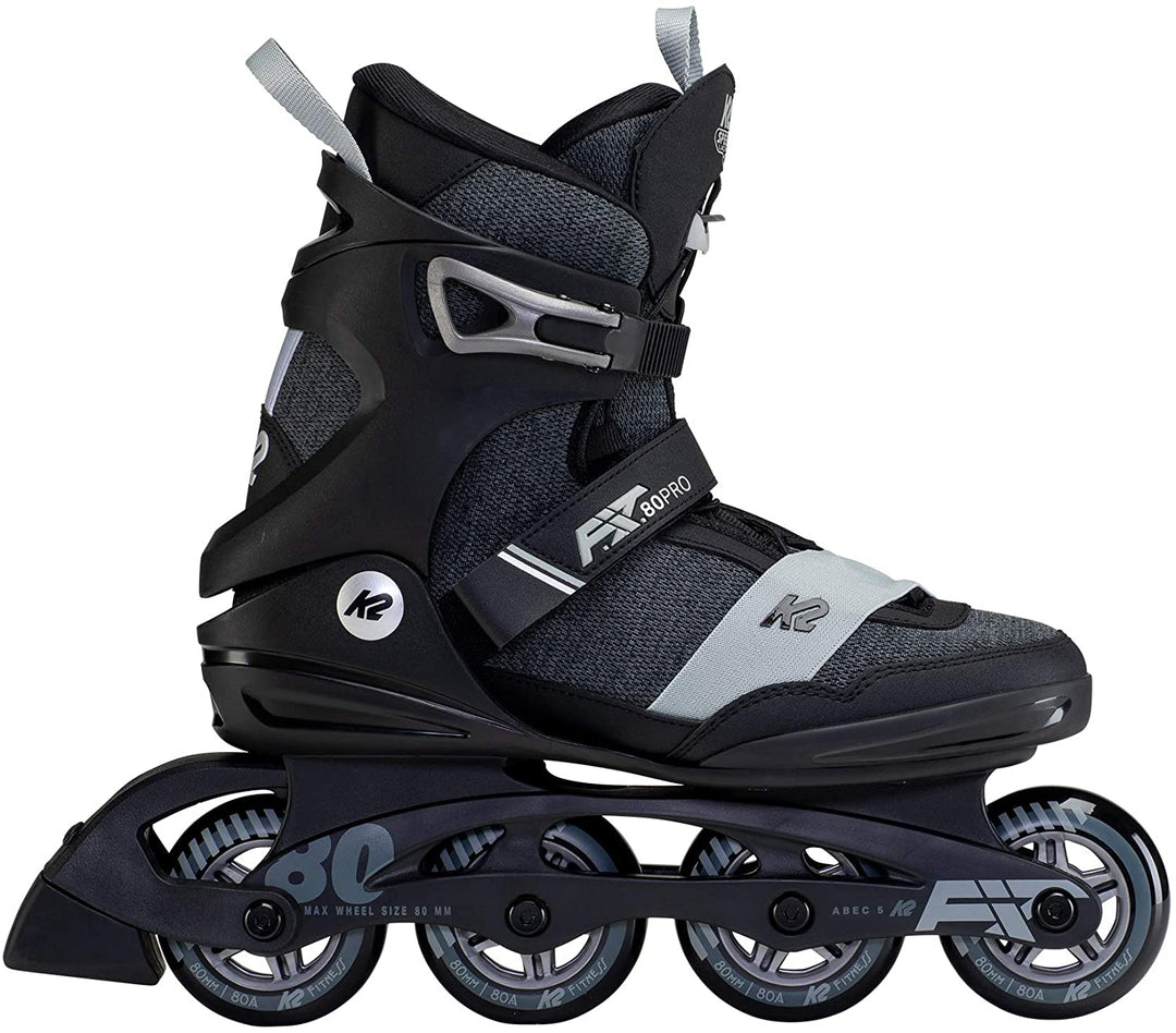 K2 Skate F.I.T. 80 PRO, Black_Gray, 7.5