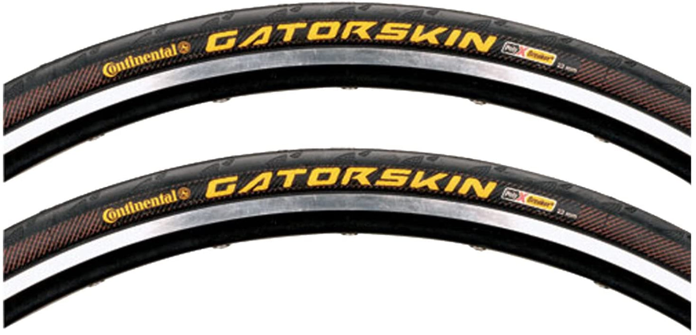 2X - Continental GATORSKIN Bicycle Tires 700x23c Black/Black Skin Foldable