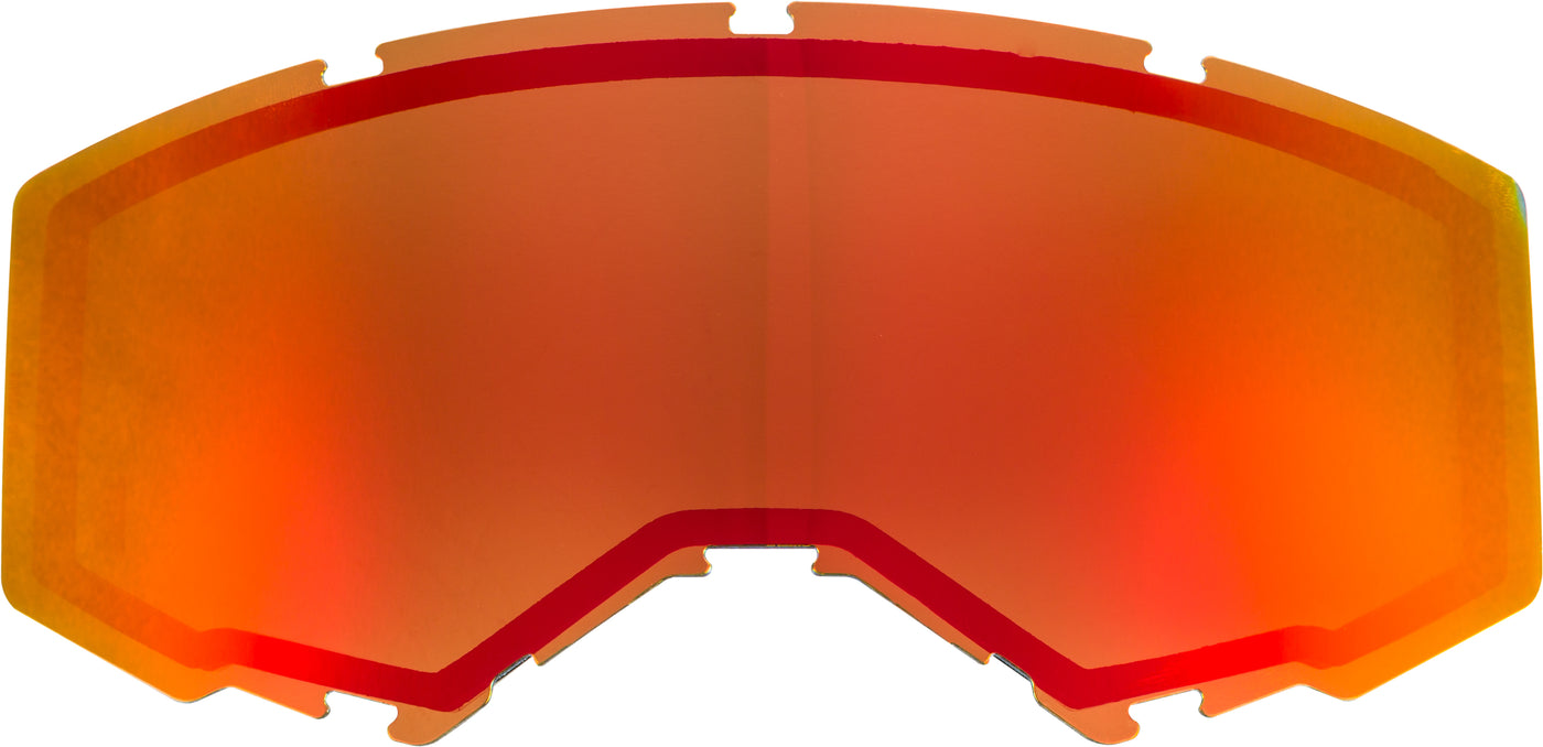 Dual Lens W-o Vents Adult Red Mirror-brown