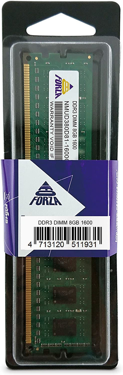 Neo Forza 8GB DDR3-1600MHz/1333MHz PC3-12800 Non-ECC Unbuffered CL11 240-Pin DIMM Desktop Memory NMUD380D81-1600/1333CA10