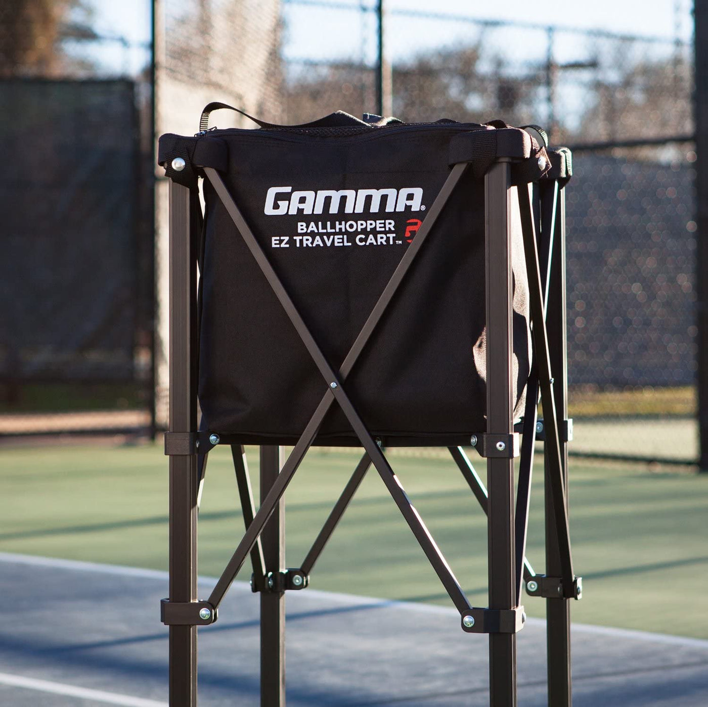 Gamma Sports EZ Travel Cart Pro, Portable Compact Design, Sturdy Lightweight Construction, 150 or 250 Capacity Available, Premium Carrying Case Included