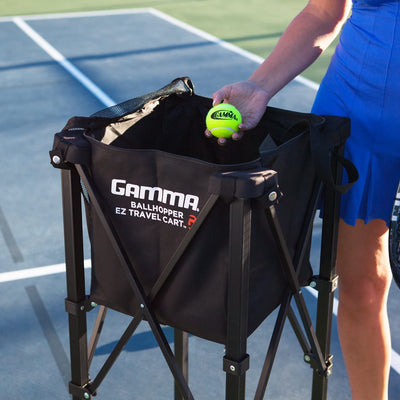 Gamma Sports EZ Travel Cart Pro, Portable Compact Design, Sturdy Lightweight Construction, 150 or 250 Capacity Available, Premium Carrying Case Included